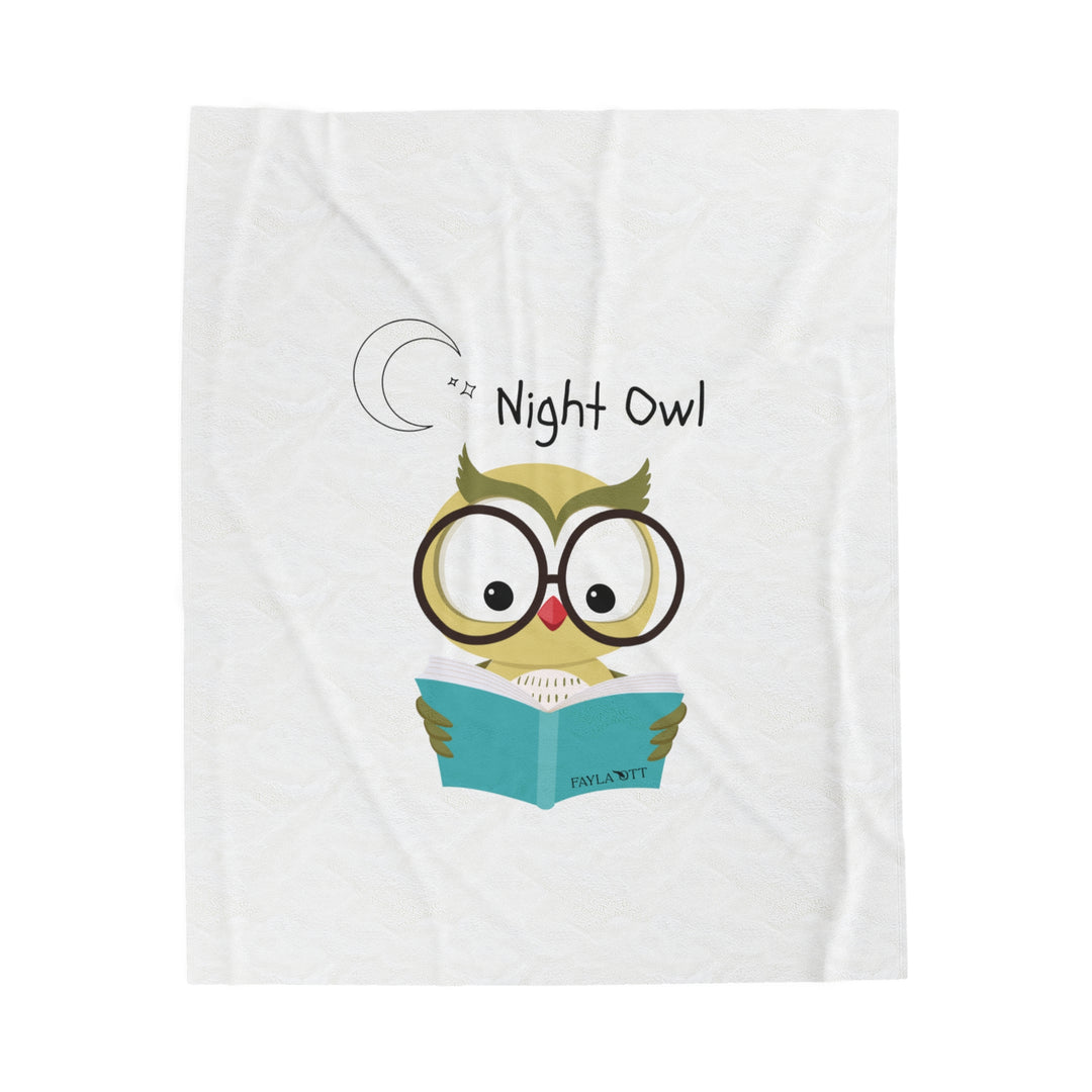 Night Owl Velveteen Plush Blanket