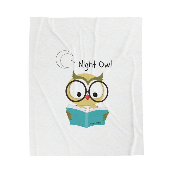 Night Owl Velveteen Plush Blanket