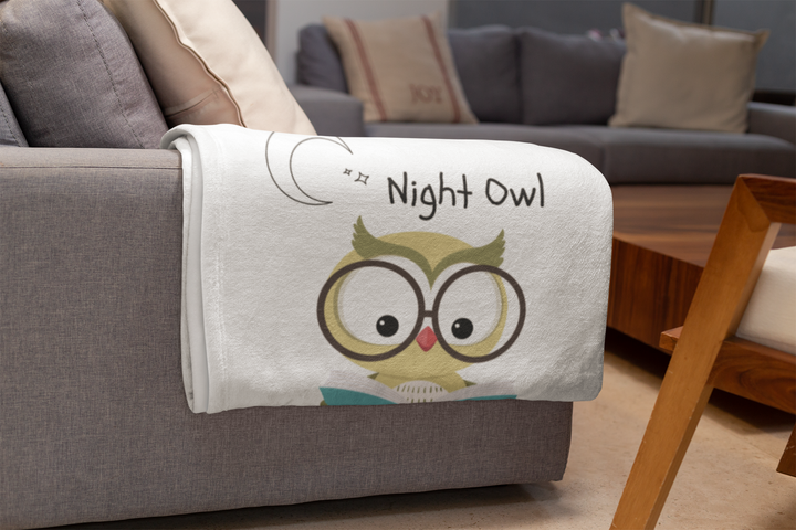 Night Owl Velveteen Plush Blanket