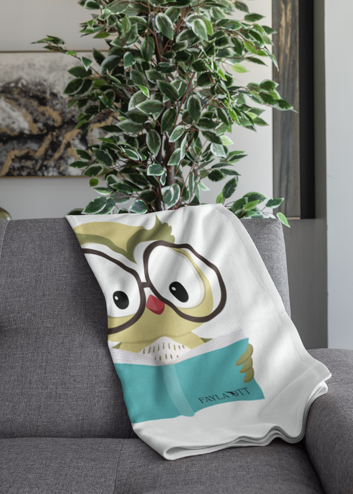 Night Owl Velveteen Plush Blanket